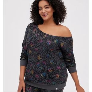 Torrid Off-Shoulder Active Sweatshirt